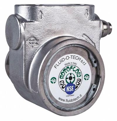 FLUID-O-TECH Rotary Vane Pump: Direct Drive, Stainless Steel Body, 3/8" NPT - Carbonator Mount Rotary Vane Pump Heads