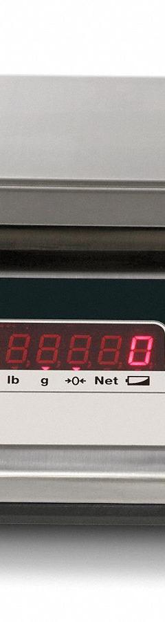 RICE LAKE WEIGHING SYSTEMS Food Scale: 7 7/8 in Weighing Surface Dp, 9 3/8 in Weighing Surface Wd (MPN RLP-6S). Key specifications — Readability: 1 g/0.002 lb/0.02 oz; Brand: RICE LAKE WEIGHING SYSTEMS; IP Rating: IP68.