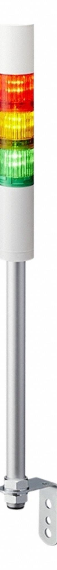 PATLITE Tower Light Assembly: 3 Tier, Sounder Tier Included, IP54, Amber/Green/Red, Direct Wire (MPN LR4-302LJBW-RYGZ). Key specifications — Manufacturer Part Number: LR4-302LJBW-RYGZ; Brand: PATLITE; Operating Voltage: 24V DC; Light Tier Color: Green.