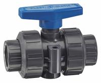 PLAST-O-MATIC Manual Two-Way Ball Valve: 1 in, PVC, Straight, FNPT x FNPT, Full Port Ball Port (MPN MBV100VT-PV). Key specifications — Brand: PLAST-O-MATIC; Handle: Lever.