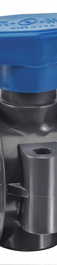 PLAST-O-MATIC Manual Two-Way Ball Valve: 1 in, PVC, Straight, FNPT x FNPT, Full Port Ball Port (MPN MBV100VT-PV). Key specifications — Brand: PLAST-O-MATIC; Handle: Lever.