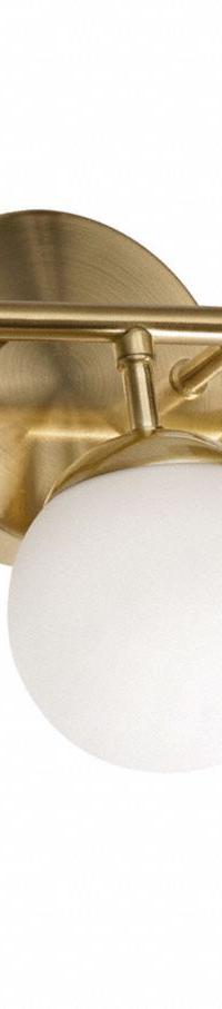 Pearl 3 Light LED Vanity: Satin Brass, 1,175 lm_1,500 lm, 3000K, 15 W, 120V AC, Dimmable, 24 in Lg (MPN PRLV2408L30D1SB). Key specifications — Mounting Location: Wall; For Bulb Type: Integrated LED; Brand: AFX INC.; Voltage: 120V AC; Color Temperature: 3000K; Housing Finish/Housing Color (Broad): Satin Brass.