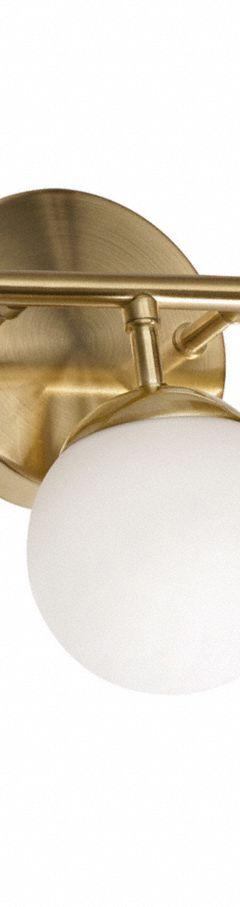 Pearl 3 Light LED Vanity: Satin Brass, 1,175 lm_1,500 lm, 3000K, 15 W, 120V AC, Dimmable, 24 in Lg (MPN PRLV2408L30D1SB). Key specifications — Mounting Location: Wall; For Bulb Type: Integrated LED; Brand: AFX INC.; Voltage: 120V AC; Color Temperature: 3000K; Housing Finish/Housing Color (Broad): Satin Brass.