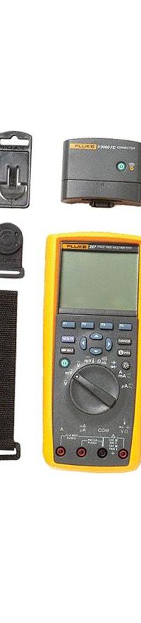 FLUKE Digital Multimeter Kit: TRMS, CAT III 1000V/CAT IV 600V, 10 A Max AC Current Measurement (MPN 287/FVF/IR3000/WWG). Key specifications — Brand: FLUKE; Calibration Certificate Included: No Certification Included; Instrument Safety Rating: CAT IV 600V; Instrument Counts: 50,000.