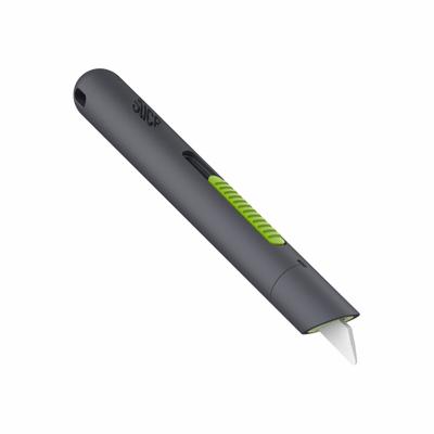 SLICE Pocket Utility Knife: 5 in Overall Lg, Plain, 3/4 in Overall Wd, Plastic - Automatic Retracting Utility Knives