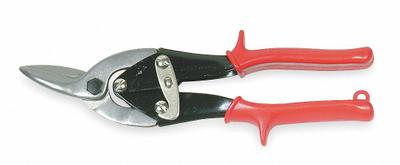 WESTWARD Metal Cutting Snip: Left, 9 3/4 in Overall Lg, 1 1/4 in Cutting Lg, Steel - General Purpose Metal Snips
