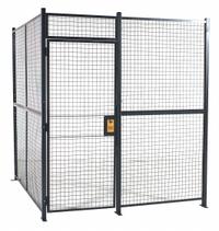 RAPIDWIRE Welded Partition Cage: 8 ft W x 10 ft D 10 ft H, Gray, 2 Sides, Powder-Coated (MPN 810102W). Key specifications — attr1283235: Yes; attr1283272: RAPIDWIRE; attr1283267: Welded; attr1283268: Complete Wire Security Cages; attr1283246: Keyed Different Cylinder; attr1283240: Out; attr1283243: Yes; attr1283254: No.