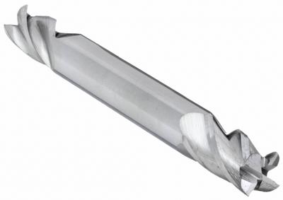APPROVED VENDOR Square End Mill: Carbide, Double End, 4 Flute, 9/32" Mill Dia, 1/2" LOC - Double-End Carbide Square End Mills