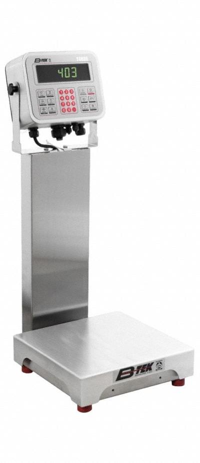 B-TEK Food Scale: 18 in Weighing Surface Dp - Food Scales