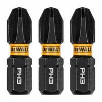 DEWALT Insert Bit: Insert Bit, PH3 Bit Industry Size, #3 Bit Size, Std, 1 in Overall Lg, Hex, 3 PK (MPN DWAF1PH3IR3). Key specifications — attr1119695: DEWALT; attr1119703: S2 Steel; attr1119710: Standard; attr1119708: Hex; attr1202404: #3.