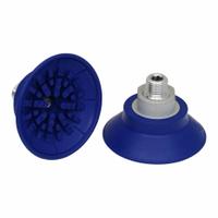 SCHMALZ Vacuum Pad Assembly: Flat, G3/8 in, 67 mm Pad Dia, NBR, Blue, 60 A, SAF (MPN 10.01.01.11112). Key specifications — attr1019101: 10.01.01.11112; attr1019103: SCHMALZ; attr1019107: 60 A.