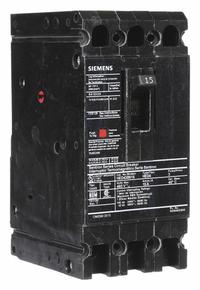 SIEMENS Molded Case Circuit Breaker: 15 A Amps, 42kA at 480V AC, Fixed, Load Side Lug, ABC, HED4 (MPN HED43B015). Key specifications — Phase Connection: ABC; Instantaneous Trip: Fixed; Terminal Connection: Load Side Lug; Series: HED4; Max. AIR Rating: 42kA at 480V AC.