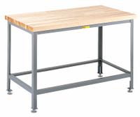LITTLE GIANT Workbench: Adj Ht, Butcher Block, 36 in x 24 in, 2,000 lb Overall Load Capacity (MPN WT-2436-LL). Key specifications — attr558057: LITTLE GIANT.