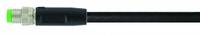 Cordset: M8 Male Straight X Bare Wire, 4 Pins, Black, PVC, 2 m Cable Lg, 24 AWG Wire Size (MPN 7000-08011-6110200). Key specifications — Cable Jacket Color: Black; End 1 Mounting Orientation: Straight; End 1 Gender: Male; End 1 Connection Type: M8; Cable Jacket Material: PVC; Brand: MURRELEKTRONIK; IP Rating: IP66K; End 2 Connection Type: Bare Wire.