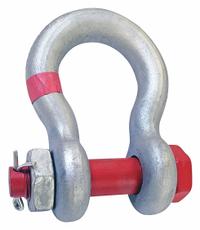 CROSBY Anchor Shackle: Anchor Shackle, 60,000 lb Working Load Limit, 2 3/8 in Wd Between Eyes, Red (MPN 1021110). Key specifications — Body Color: Silver; Brand: CROSBY.