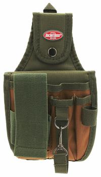 BUCKET BOSS Tool Pouch: For 2 in Belt Wd - Max, 5 Pockets, Green, Polyester (MPN 54120). Key specifications — Closure Type: Open Top; Attachment: Belt Slot; Color: Green; Brand: BUCKET BOSS.