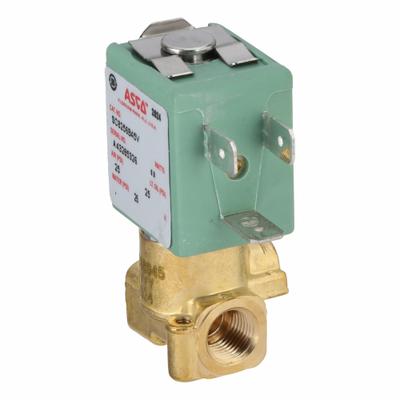 ASCO Solenoid Valve: 2-Way, Normally Closed, 1/8 in Pipe Size, 24V DC, Compact - 2-Way/2-Position, Normally Closed Solenoid Valves