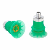 SCHMALZ Vacuum Pad Assembly: Multi-Bellows, 2.5 Folds, 1/4 in NPT Vacuum Port, 32 mm Pad Dia, Green (MPN 10.01.06.05050). Key specifications — attr1019136: 10.01.06.05050; attr1019138: SCHMALZ; attr1019139: 55 A.
