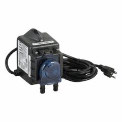 STENNER Peristaltic Chemical Metering Pump: 120V AC, 1/40 hp HP, 2.5 gpd Max. Flow Rate, Santoprene (MPN E10T1A81S8G1). Key specifications — Tubing Material: Santoprene; Brand: STENNER; Reproducibility: ±5.0%.