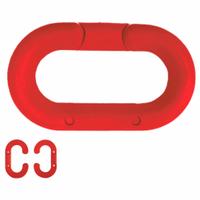 APPROVED VENDOR Chain Link for Plastic Chain Barrier: Red, 2 1/50 in Overall Lg, 1 1/8 in Overall Wd (MPN 50705-10). Key specifications — Material: Polyethylene.