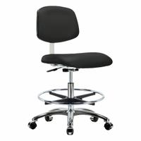 Cleanroom Task Chair: Vinyl, Armless, Ht Range 21 1/2 in to 29 in, 18 1/2 in Seat Wd, 17 in Seat Dp (MPN BR-CLR-VMBCH-CR-CF-CC-8540). Key specifications — Foot Support: Yes; Base Material: Aluminum; Brand: APPROVED VENDOR; Product Type: Cleanroom Task Chair; Cleanroom Class: ISO 4; ESD-Safe: Not ESD Safe.