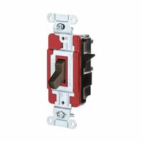 HUBBELL Wall Switch: Toggle Switch, Single Pole, Maintained, Brown, 120/277V AC, 20 A (MPN CSB120ST). Key specifications — Illuminated: No; Voltage Rating: 120/277V AC.