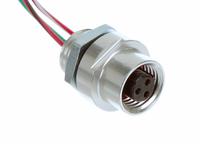 BRAD HARRISON Cordset: 1/4 in Female – Front Mounting Receptacle, 3 Pins, 1 ft Wire Lead Lg (MPN 7R3A00A19A120). Key specifications — Cable Jacket Material: PVC; IP Rating: IP67; NEMA Rating: 6P; Brand: BRAD HARRISON; Wire Size: 22 AWG.