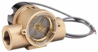 GEMS SENSORS Flow Indicator: Rotor, Brass, 1/2 in FNPT, 1/2 in Connection Size, FNPT, Polysulfone (MPN RFO, 156262). Key specifications — Brand: GEMS SENSORS; Sight Material: Polysulfone; Connection Type: FNPT; Flow Direction: Horizontal Right; Seal Material: Viton; Wetted Material: Brass.