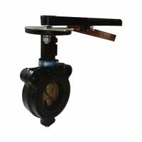 MILWAUKEE VALVE Butterfly Valve: 2 1/2 in Pipe Size, Concentric, 200 psi Max. Pressure (CWP), Wafer (MPN MW224T 2-1/2). Key specifications — Brand: MILWAUKEE VALVE; Handle Type: Lever; Disc Material: CF8M Stainless Steel.