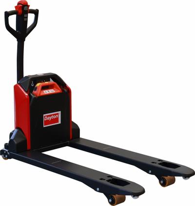 Dayton Pallet Jack: 3,300 lb, 45 in L x 27 in W Fork Dim, 27 in, 14 in, Std Fork - Lithium-Ion Electric Pallet Jacks