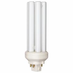 PHILIPS Compact Fluorescent Bulb: 4-Pin (GX24q-3), PL-T, Fluorescent, 3000K, 2,250 lm Light Output (MPN PL-T 32W/830/A/4P 1CT/5X10BOX ALTO). Key specifications — Brand: PHILIPS; Bulb Designation: PL-T 32W/830/A/4P 1CT/5X10BOX ALTO; Dimmable: Yes; Color Temperature: 3000K.