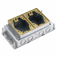 HUBBELL WIRING DEVICE-KELLEMS Floor Box: Rectangular, 35 cu in Capacity, Cover Included (MPN FB2422). Key specifications — For Conduit Sizes: (4) 3/4 in to 1-1/4 in; Brand: HUBBELL WIRING DEVICE-KELLEMS; Includes Cover: Cover Included.