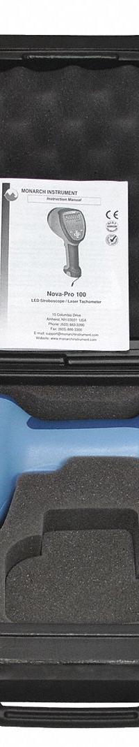 MONARCH Digital Stroboscope Kit: 0.001 fpm, LCD, 999,999 fpm, 30 fpm, 2 usec Max Flash Duration (MPN 6241-021). Key specifications — Brand: MONARCH; Digital Display Screen Type: LCD; External Triggers: No External Triggers Included; Maximum Flashes per Minute: 999,999 fpm; Minimum Flashes per Minute: 30 fpm; Phase Shift: No Phase Shift; Power Source: Battery; Resolution: 0.001 fpm.