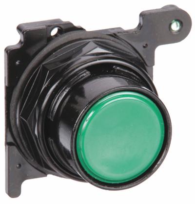 EATON Flush Push Button: 30 mm, Non-Metallic - Flush-Mount Push-Button Operators