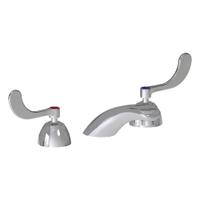 CHICAGO FAUCETS Low Arc Bathroom Faucet: 404, Cast Brass, Polished Chrome Finish, 1 gpm Flow Rate (MPN 404-E74-317XKAB). Key specifications — Includes: Mounting Hardware; Brand: CHICAGO FAUCETS; Series: 404.