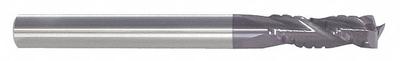 APPROVED VENDOR Roughing End Mill: Carbide, AlTiN Coated, 3 Flute, 1/8" Mill Dia - Corner-Radius Carbide Roughing End Mills for Steel & Cast Iron