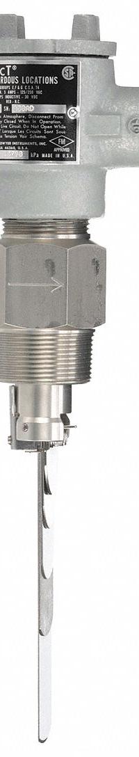 DWYER Liquid Flow Switch: Paddle, 1 1/2 in For Pipe Size, Stainless Steel, 1 1/2 in NPT, NPT, DPDT (MPN V4-SS-2-D-U). Key specifications — Brand: DWYER; Contact Rating (DC): 5 A res., 3 A ind. @ 30 VDC . MV option: 1 A @125 VAC; For Pipe Size: 1-1/2 in; Hazardous Location Rating: Class I, Div 1 and 2, Group A, B, C, D; Contact Rating (AC): 10 A @ 125/250V.
