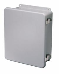 WIEGMANN Enclosure: Fiberglass, 12 in x 12 in x 6 in, NEMA 1/12/3R/4X/6P, Hinged, Solid Cover (MPN HW-J121206CHQR). Key specifications — Brand: WIEGMANN; Closure Method: Padlock Hasp; Knockouts: Not Included.
