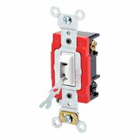 LEVITON Wall Switch: Locking Switch, 3-Way, Maintained, White, 120/277V AC, 20 A (MPN 1223-2WL). Key specifications — Illuminated: No; Voltage Rating: 120/277V AC.