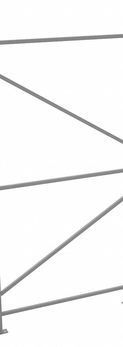 TENNSCO Bulk Storage Upright Frame: 96 in Overall Ht - Standard Welded Uprights for Bulk Racks