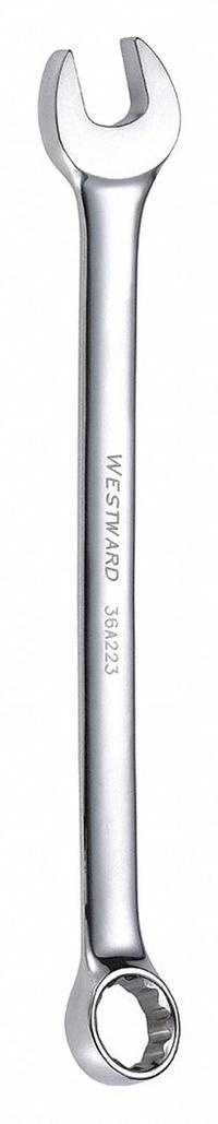 WESTWARD Combination Wrench: Alloy Steel, Chrome, 8 mm Head Size, 5 1/2 in Overall Lg, Offset (MPN 36A223). Key specifications — attr309539: 8 mm; attr309567: No; attr324930: WESTWARD.