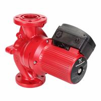 Circulating Pump: 7/8 hp HP, 460V AC, Cast Iron, 2, 26 ft Max. Head, 11 1/2 in Face to Face, Inline (MPN 96402840). Key specifications — Nameplate Voltage: 460V AC; Connection Type: Flange; Brand: GRUNDFOS; Number of Speeds: 2; Includes Volute: Volute Included; Efficiency: Standard Efficiency; System Type: Potable Water.