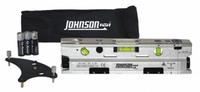 JOHNSON LEVEL Magnetic Laser Torpedo Level: 0 Lines and 3 Dots, Red Beam, 0 Planes, Included, AA (MPN 40-6184). Key specifications — attr935979: AA; attr934757: JOHNSON LEVEL; attr936112: ±1/8 in @ 50 ft; attr936114: Manual Leveling; attr935981: Bracket.