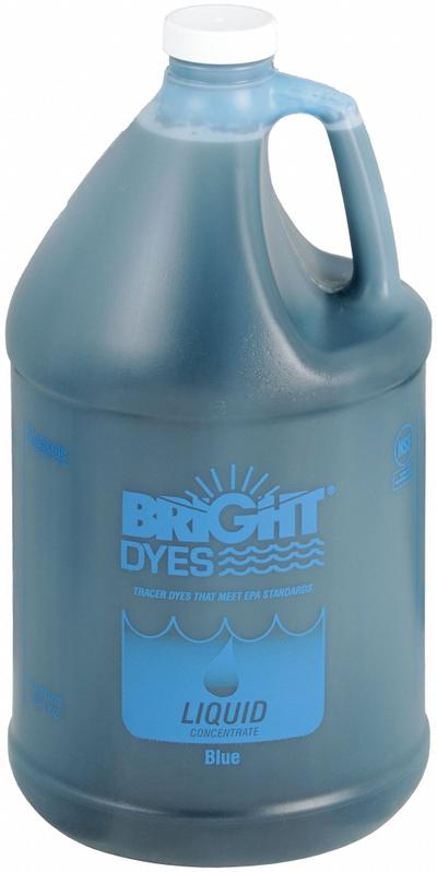 BRIGHT DYES Dye Tracer Liquid: Blue, Water Tracing Dye, Immediate, 1.8 cps Viscosity - Tracer Dye Liquids
