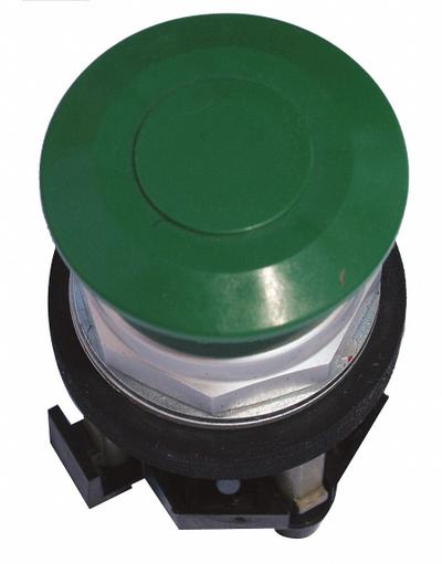 EATON Mushroom Head Push Button: Non-Illuminated, Mushroom Head Profile, Metallic - Mushroom-Head Push Buttons