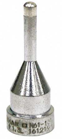 HAKKO Nozzle: Extra Long Round, 2.6 mm W, For Use With FR-301/4101/4102/4103/4104 (MPN N61-13). Key specifications — Brand: HAKKO; Manufacturer Part Number: N61-13.