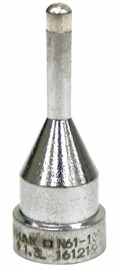 HAKKO Nozzle: Extra Long Round, 2.6 mm W, For Use With FR-301/4101/4102/4103/4104 (MPN N61-13). Key specifications — Brand: HAKKO; Manufacturer Part Number: N61-13.