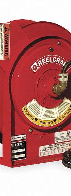 REELCRAFT Extension Cord Reel: Ratchet Lock, 45 ft Cord Lg, 12 AWG, SJEOOW, 5-20R Cord Lg, 5-20P (MPN L 4545 123 3ASB). Key specifications — Retractable Cord Ending NEMA Configuration: 5-20R; Feeder Cord Ending NEMA Configuration: 5-20P; Brand: REELCRAFT.