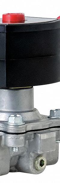 REDHAT Solenoid Valve: 2-Way, Normally Closed, 1/2 in Pipe Size, 110V AC/120V AC, High Flow (MPN EF8215G020). Key specifications — Brand: REDHAT; Pipe Size: 1/2 in; Voltage: 120V AC; Coil Enclosure: Watertight.
