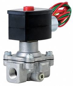 REDHAT Solenoid Valve: 2-Way, Normally Closed, 1/2 in Pipe Size, 110V AC/120V AC, High Flow (MPN EF8215G020). Key specifications — Brand: REDHAT; Pipe Size: 1/2 in; Voltage: 120V AC; Coil Enclosure: Watertight.